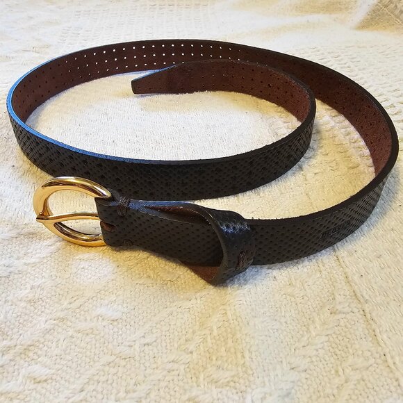 CLOSED Brown Genuine Leather Belt made in italy